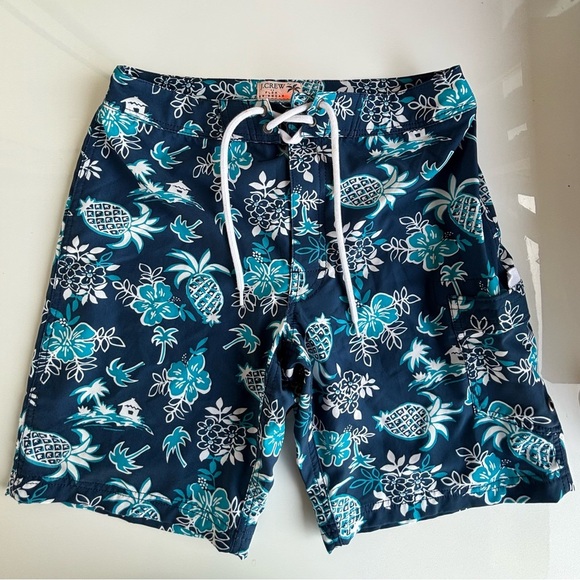 J. Crew Blue and White Board Shorts Quick-Dry Swimwear - Picture 1 of 13